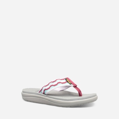 Teva Voya Kids' Grey / Rose Flip Flops CA21815 Canada Sale